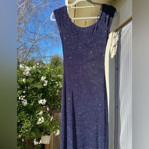 Blue Glitter Sparkle Formal Dress